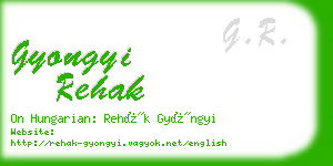 gyongyi rehak business card